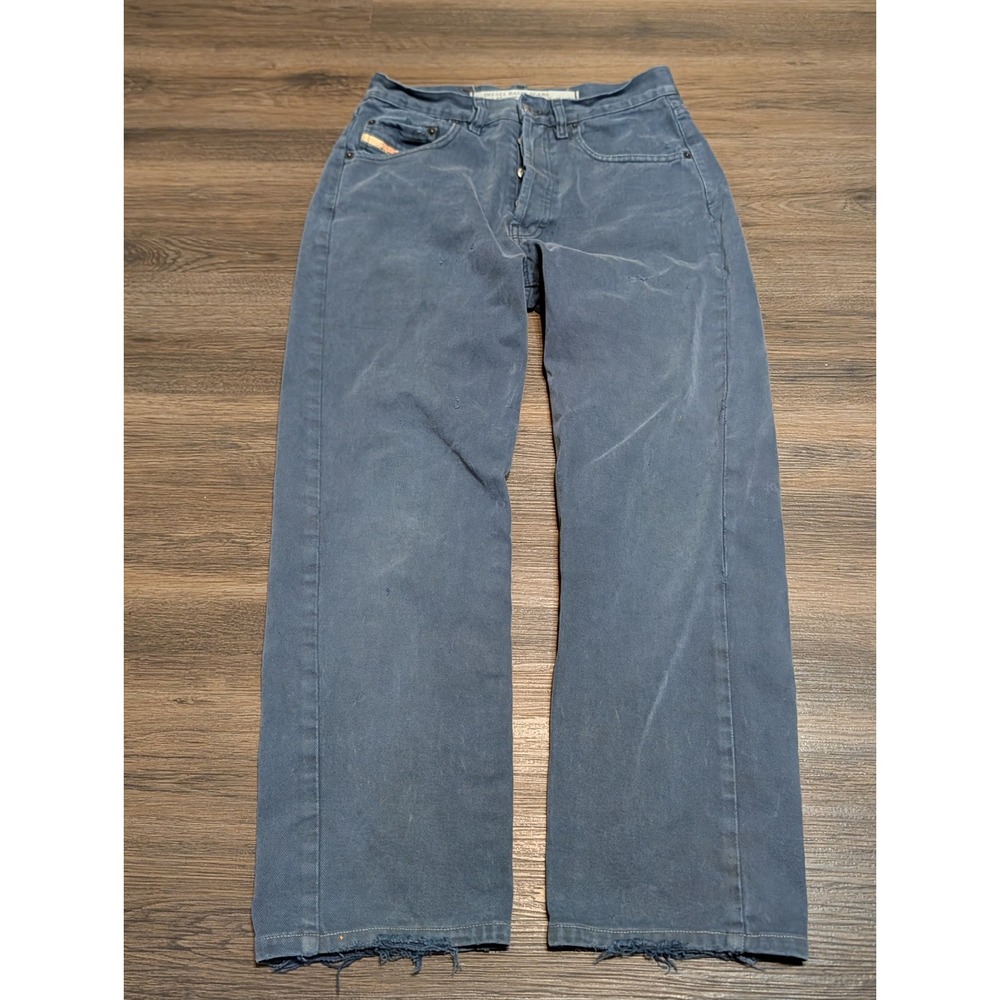 Diesel Basic Jeans 30 Faded Blue Straight Leg Distressed Made in Italy